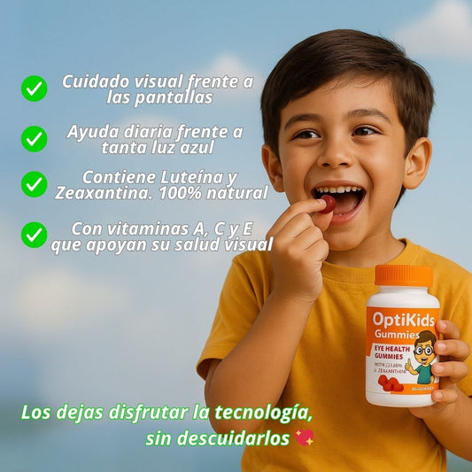 Optikids® Gomas que cuidan la salud visual infantil en la era digital📱